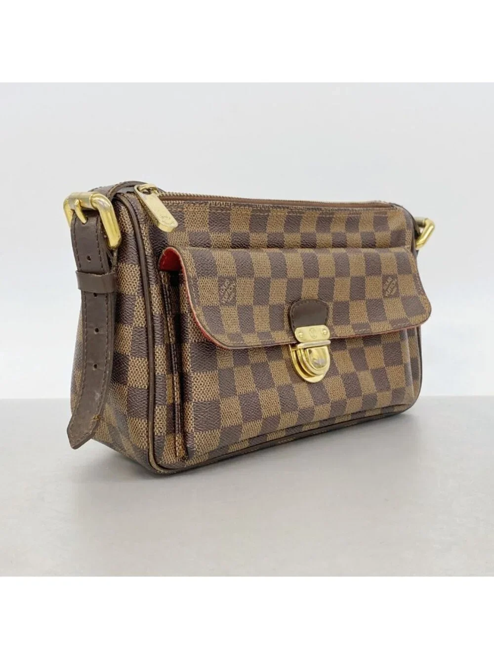 Louis Vuitton Shoulder Bag Damier Ravello GM Ebene